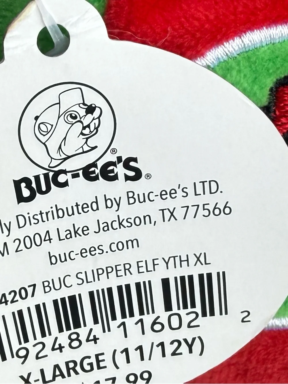 NWT Buc-ee’s Holiday Elf Slippers Size 11-12 🌲🌲🌲